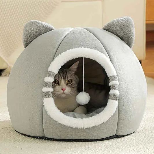 Deep Sleeping Cat Bed Cave Nest With Soft Mat Bed For Cats Pet Products  Bag Sofa Pet  House Dog Basket Tent Bearded  Cama Para