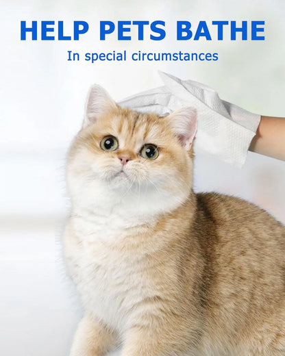Cleaning Wipes Gloves for Dog and Cat,Pet Bathing Wipes Cleaning & Deodorizing,Dog Wipes for Body Paws Butt Daily Care,Cat Groom