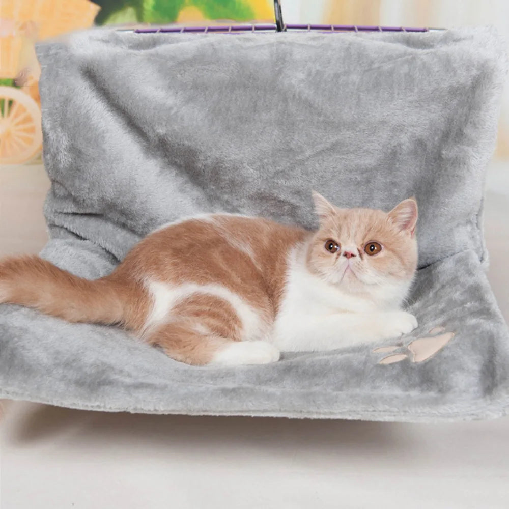 Hanging Cat Bed Hammock Luxury Radiator Bed Warm Fleece Basket Pet Metal Iron Frame Sleeping Bed for Cats