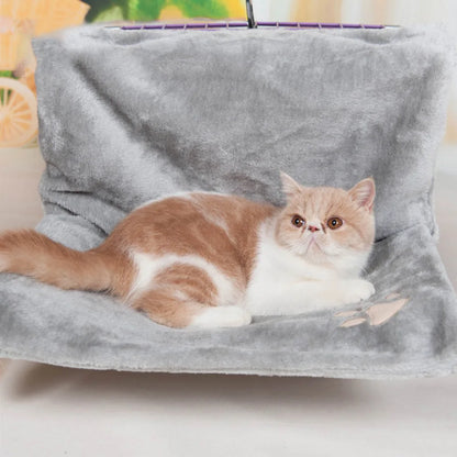 Hanging Cat Bed Hammock Luxury Radiator Bed Warm Fleece Basket Pet Metal Iron Frame Sleeping Bed for Cats