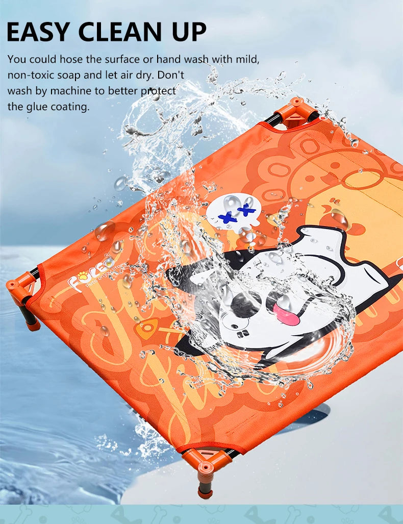 Winter Outdoor Elevated Dog Bed, Large, Medium, Small Pet Dog Bed, Portable Dog Bed for Camping or Beach Breathable Mesh Mesh