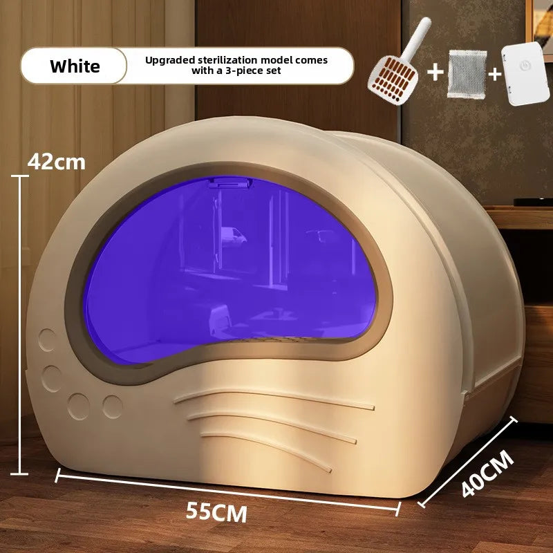 Self Cleaning Cat Litter Box Extra Large Fully Enclosed Drawer Dual Side Doors Odor Control  Cat Toilet Arenero Gato Pet Items