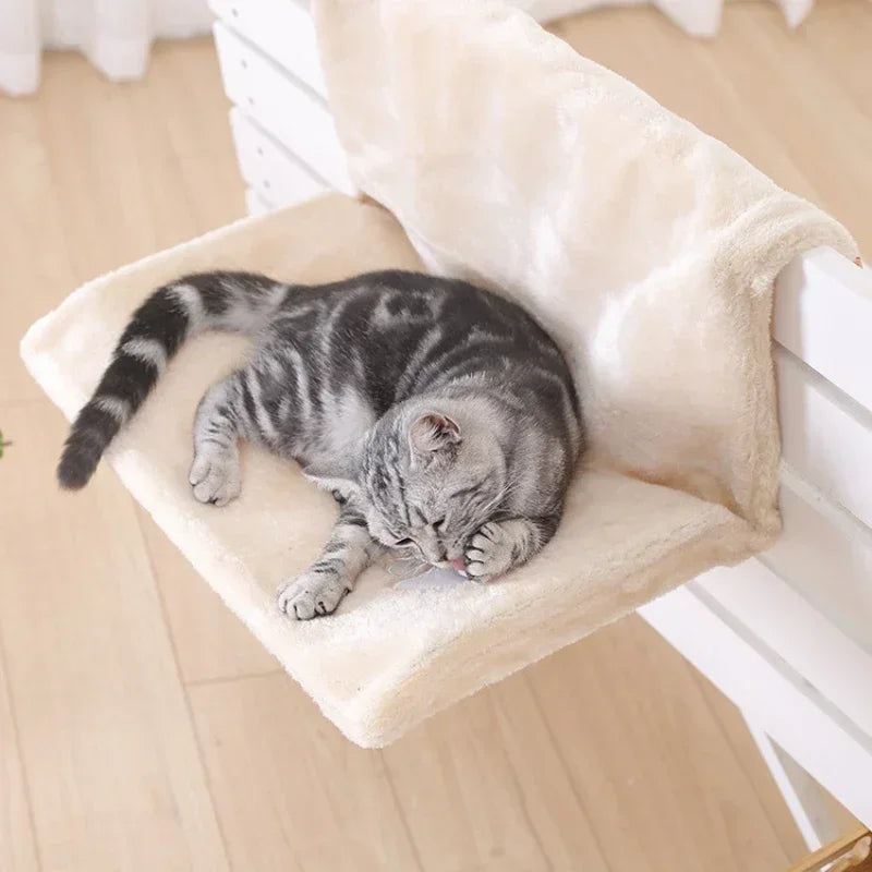 Hanging Cat Bed Hammock Luxury Radiator Bed Warm Fleece Basket Pet Metal Iron Frame Sleeping Bed for Cats