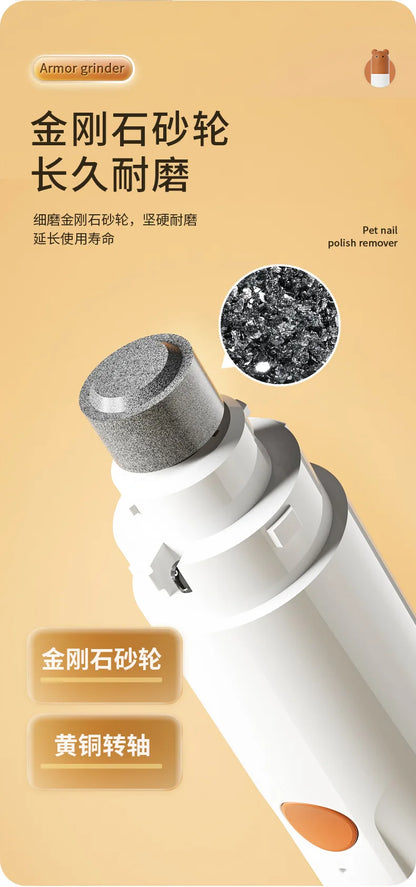 Popular Pet Electric Nail Grinder with Led Light to Illuminate the Blood Line, Suitable for Cats and Dogs, Electric Nail Clippers, USB Charging, Two-Speed Adjustment