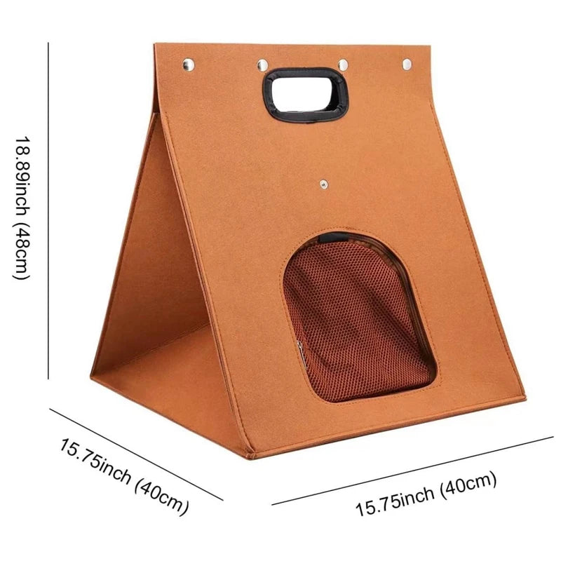 Felt Pet Nest Creative Breathable Collapsible Cat Bed House Warm Nest For Cat Portable Carrier Bag Outdoors