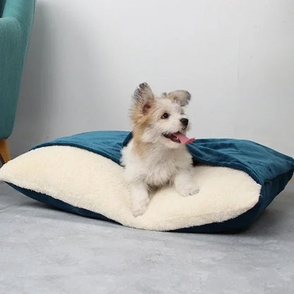 Pet Dog Kennel Cat Nest Teddy Bear Winter Thermal Mat for All Seasons Fully Washable Winter Large Dog Enclosed Pet Sleeping