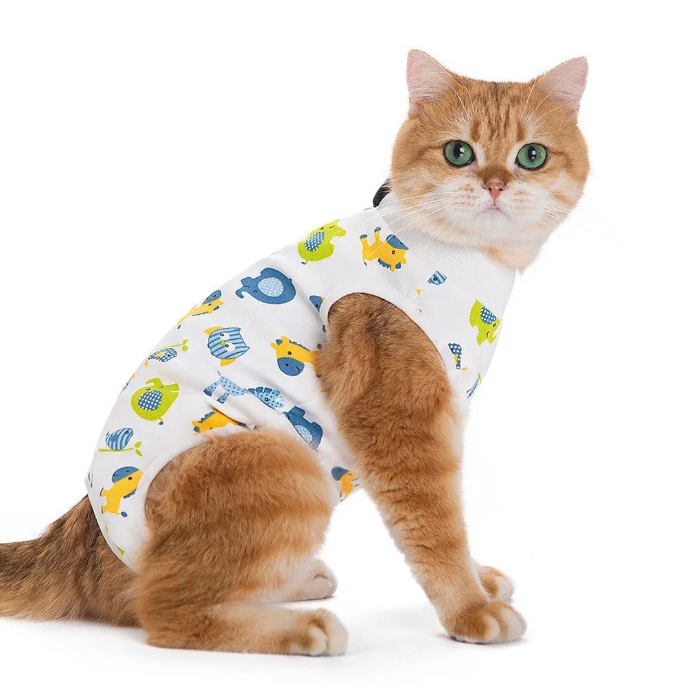 Cat After Surgery Anti Licking Breathable Cat Clothes Surgery Recovery Suit Female Cat Spay Recovery Suit Kitten Onesie for Cats