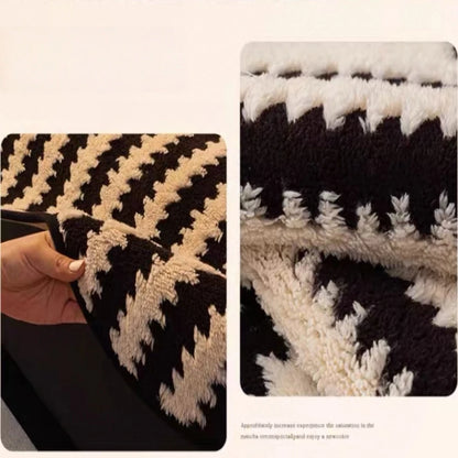 Unique Shape Warm Jacquard Tuffed Fleece Anti-Slip Sofa Cover for Living Room Couch Seat Cover, Universal Sofa Slipcover