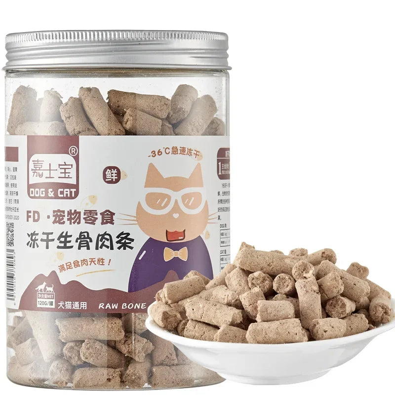 Pet Freeze Dried Chicken Breast Salmon Eel Duck Meat Beef Liver Yolk Granules Rich Nutrition Dog Fat Long Meat Food Cat Snacks