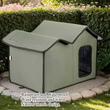Outdoor Cat House Removable and Washable Design Pet Bed Waterproof Cat Dog Universal Convenient Storage and Washable Dog House