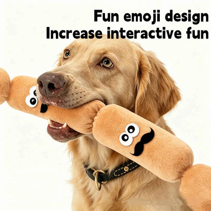 Simulated Sausage Dog Chew Toy Soft Plush BB Squeaker Press-to-Squeak Durable Chew Resistant dog Entertainment Boredom toy