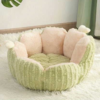 Cats Bed Warm Dogs Accessories Fluffy Houses and Habitats Plush Pet for Winter Goods House Cushions Things Puppy Products Basket