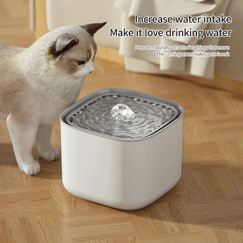 Cat Water Fountain Auto Recirculate Filter Large Capacity Filtring Pet Cat Water Drinker USB Electric Mute Cats Water Dispenser