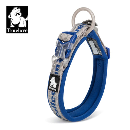 TrueLove TLC50121 Reflective Neoprene Dog Collar with Matching Leash, Adjustable Nylon Collar for All Dog Sizes