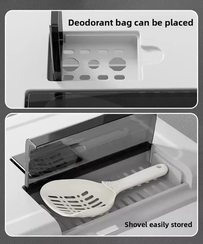 Cat Litter Box Self Cleaning Extra Large Closed Odor Control Anti Splash Corridor Style Covered Cat Toilet  Arenero Autolimpieza