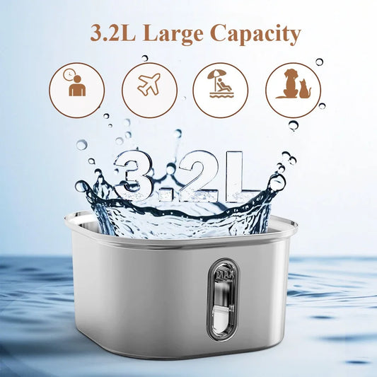Automatic Cat Water Fountain Stainless Steel Pet Fountain Dog Water Dispenser With USB Electric Ultra-Quiet Pump Cat Supplies - Pet Suppie