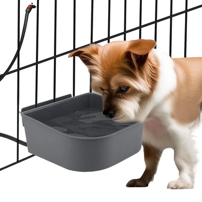 Plastic Heated Water Bowl 1L Hanging Dog Water Bowl Pet Heated Bowl for Rabbits Dogs Cats and All Breed Sizes