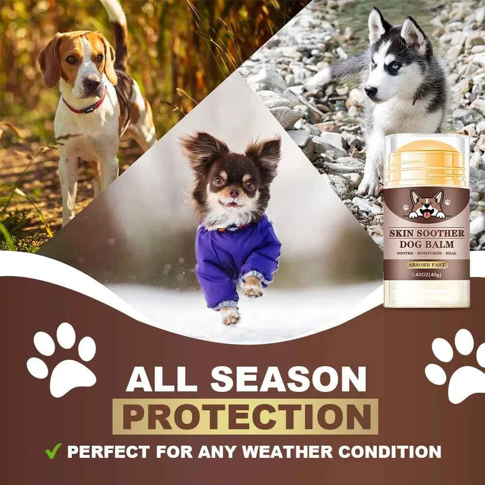 Skin Soother Dog Balm, 1.41oz Balm Stick for Pets, Soothe & Heal Dry Paws, Natural Beeswax & Vitamin E, Fast Absorbing