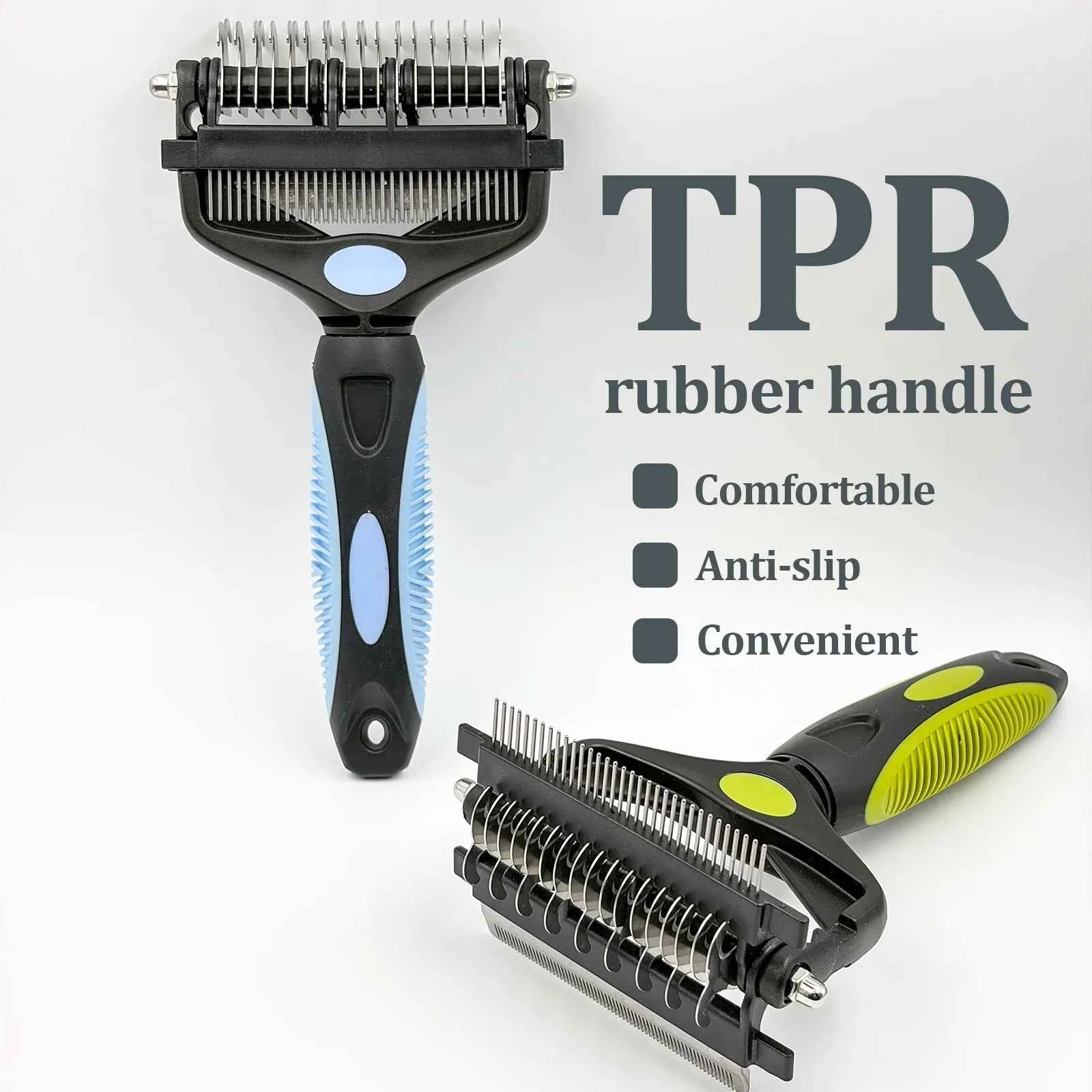 Dog Hair Removal Comb 3 in 1 Professional Dog Brush Pet Grooming Undercoat Rake Fur Knot Cutter Shedding Supplies for Puppy Cat