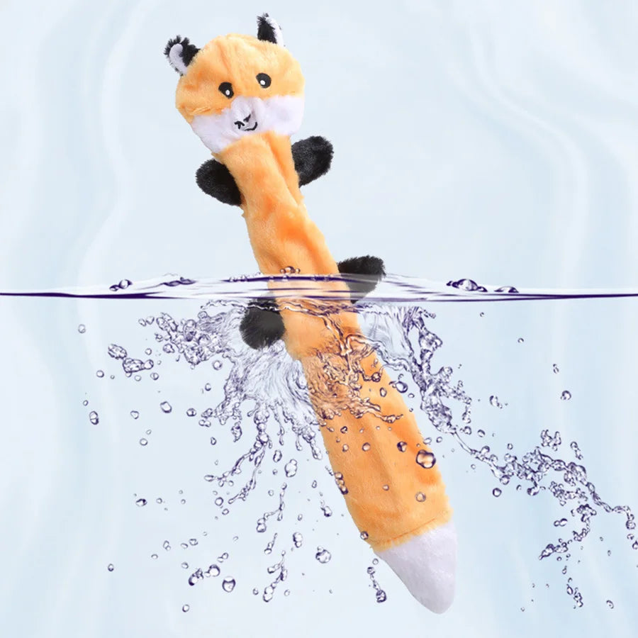 1/3 Pcs Large Dog Toy Bite-Resistant Sound Plush Toy Squirrel, raccoon, fox Cartoon Pet Toy Squeaky Dog Toy For Small Medium Dog