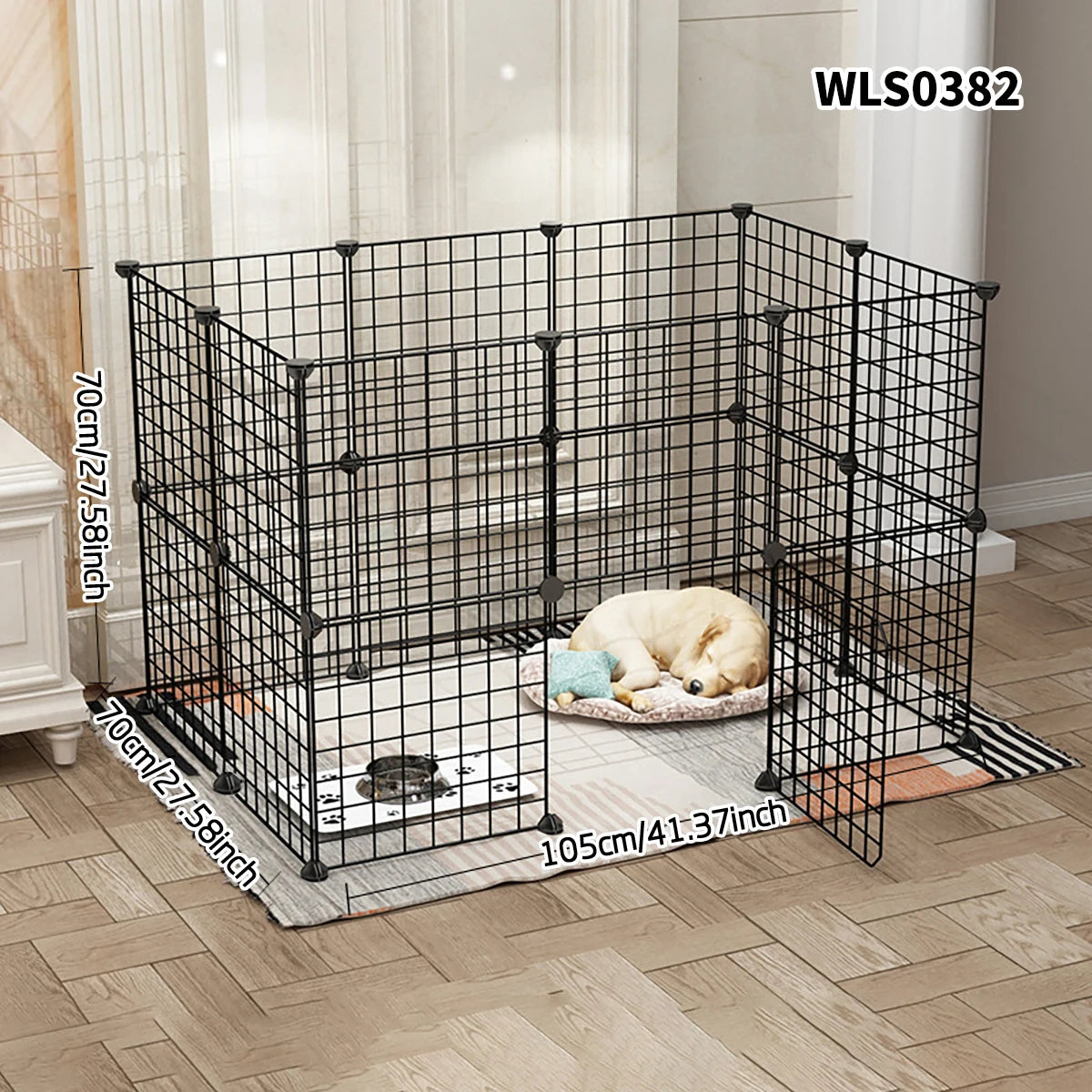 Cat and Dog Pet Fence Indoor Enclosure Freely Combinable Cat Cage Dog Cage Training Isolation Toilet Area for Small and Medium-Sized Dogs