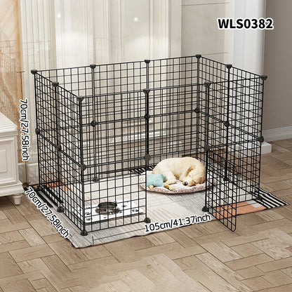 Cat and Dog Pet Fence Indoor Enclosure Freely Combinable Cat Cage Dog Cage Training Isolation Toilet Area for Small and Medium-Sized Dogs