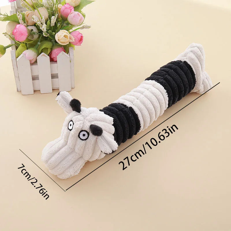 Pet Chew Squeaky Toy for Dogs Cats - Plush Interactive Training Toy, Teeth Cleaning Molar Toy, Safe Soft Chew Toy for