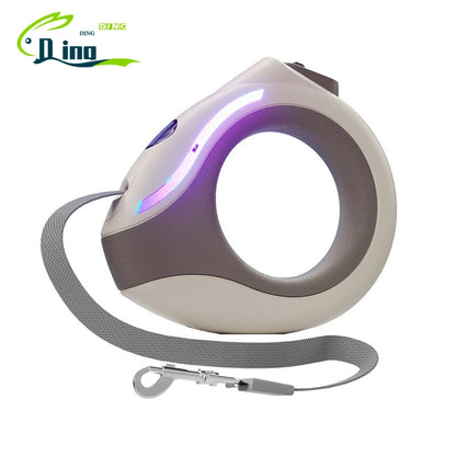 3M Dog Leash with Flashlight LED Streamer Roulette Automatic Retractable Nylon Rope for Cat Puppy Walking Running Lead Extension