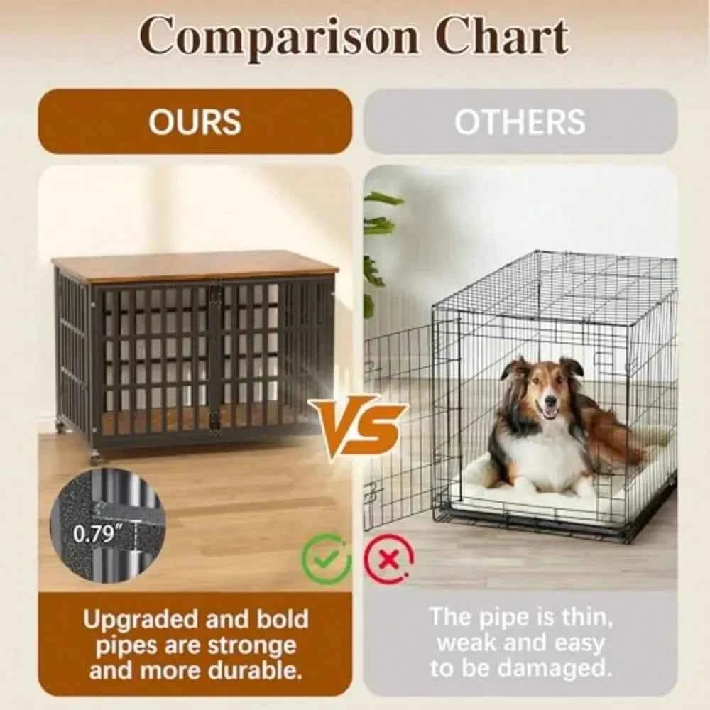 Dog Supplie Dog Pen Dog Playpen Inch Dog Crate Furniture Heavy Duty Wooden Dog Kennel For Large Dogs Chew Proof And EscapeProof