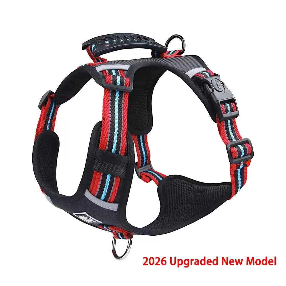 Reflective Nylon Pet Dog Harness Dog Padded Vest Adjustable Chest Strap Safety Lead All Weathers For large medium small Dogs