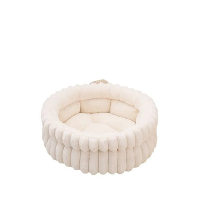 Home Plush Pet Nest Winter Cat Nest Dog Nest Warm Detachable and Washable Round Cat Nest Pet Bed Seasonal Universal Decoration