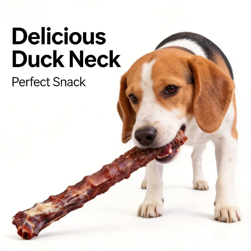 200g Air-Dried Duck Neck Dog Treats Delicious Flavor Natural Teeth Cleaning Dental Care Chews for Dogs