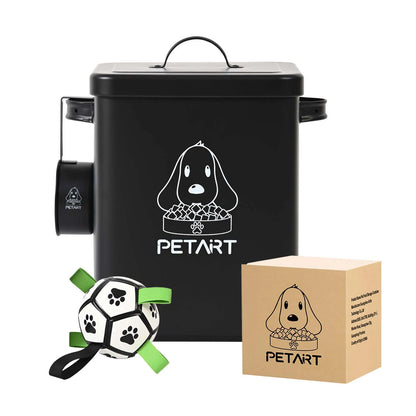 Dog And Cat Food Storage Container, With Spoon, With Desiccant, Waterproof, Large-Capacity Metal Sealed Jar, Not Easy To Deform