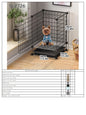 Dog Cage for Medium-Sized Dogs, Small Dogs, Indoor Teacup Dogs, Teddy, Labrador Villa Fence with Toilet, Dog Supplies