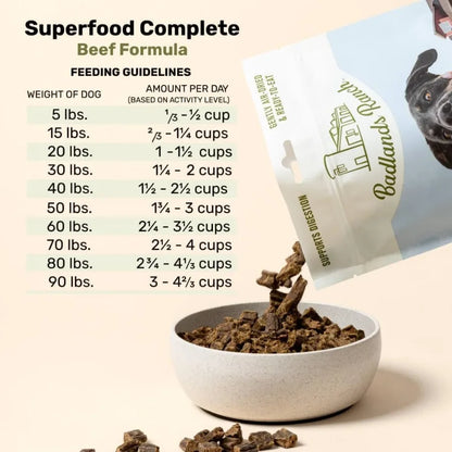 - Superfood Complete Adult Dog Food Air-Dried High Protein Zero Fillers Superfood Nutrition by Katherine Heigl 24 oz. Beef Form