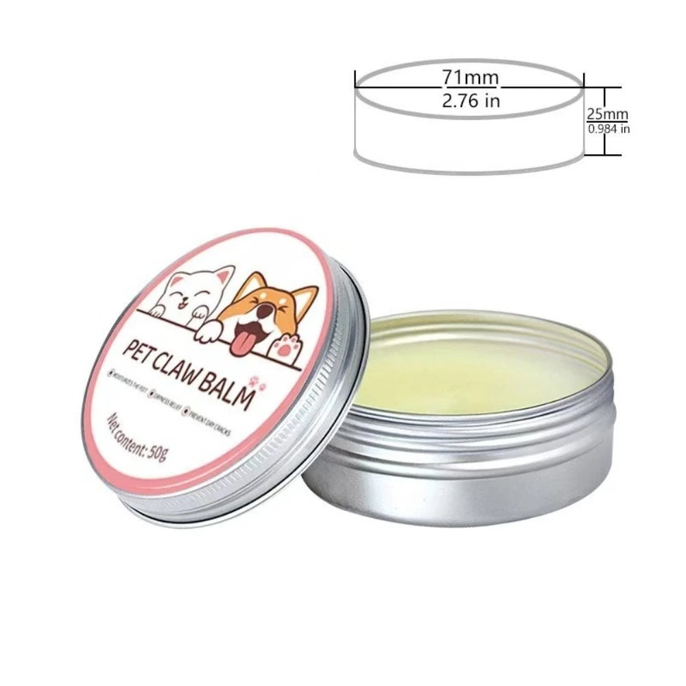 50g Pet Foot Moisturizing Cream Paw Balm for Cat Dog Natural Plant Pet Nose Protector Paw Autumn Winter Care Foot Moisturizer