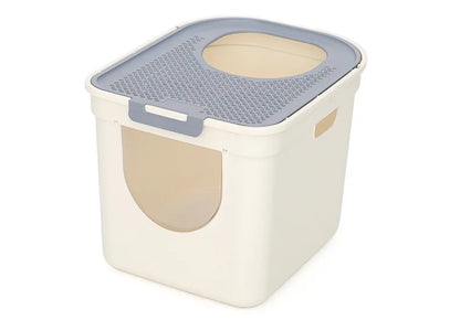 Large Enclosed Cat Litter Box Top Entry Anti Splash Single Extra Big Pet Toilet
