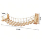 39.4In Wall-mounted Cat Roped Bridge for Indoor Cats Steps with Sisal Wall Wooden Furniture for Sleeping Playing Climbing