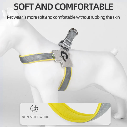 Saddle-Style Dog Chest Harness – Breathable Reflective Harness with Optional LED Leash - Pet Suppie