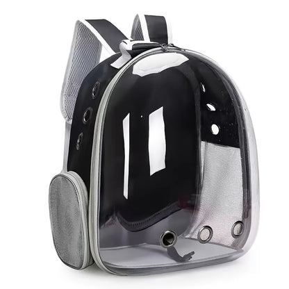 SpaceCapsule Pet Backpack - BreathableTransparent Travel Carrier,Suitable for Cats and Small Dogs Equipped with Zippers Portable