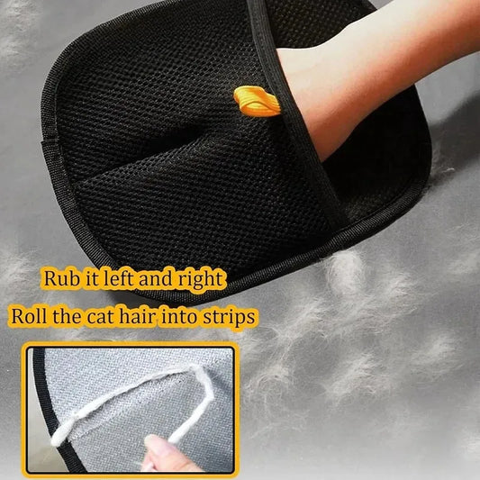 Reusable Pet Hair Removal Gloves – Double-Sided Fur Remover for Furniture & Carpet - Pet Suppie
