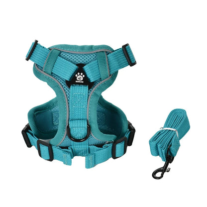 Cats Harness Leash For Small Dogs Cat Outdoor Reflective Adjustable Puppy Kitten Traction Device Tactical Training Pet Supplies