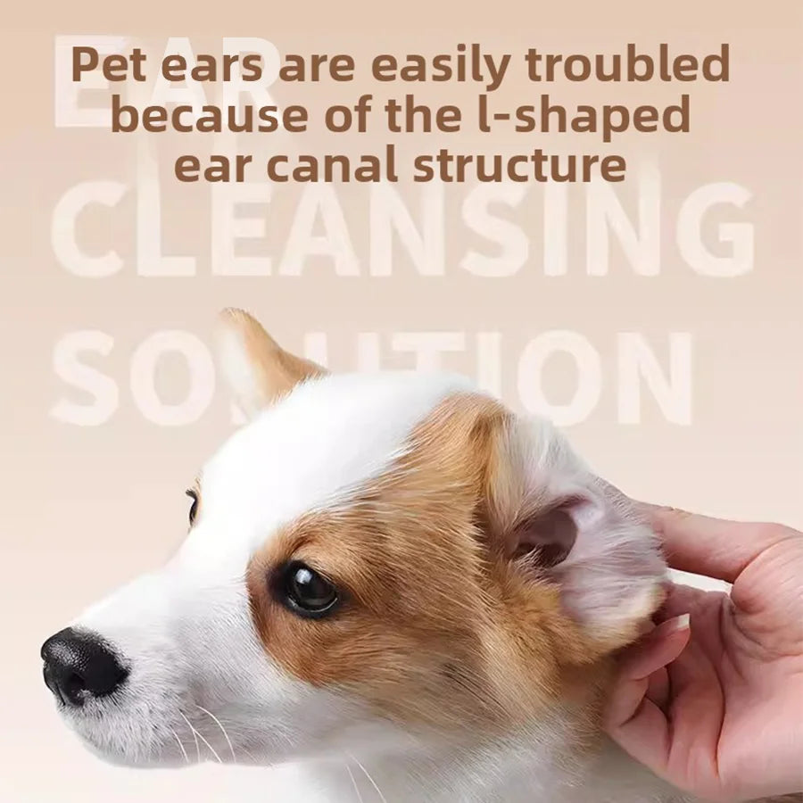 PetClear Pet Ear Care Solution 120ml Ear Cleaner Mite Removal Ear Drops Pet Ear Cleaning Products