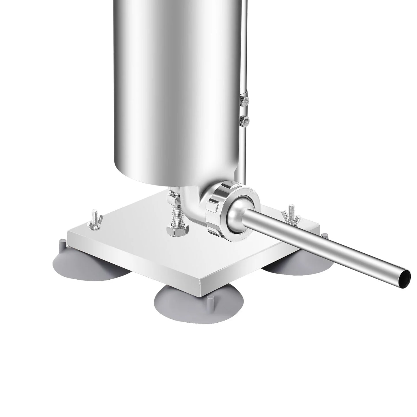 3L Vertical Manual Sausage Stuffer Machine Stainless Steel Sausage Maker with 4 Steel Tubes&7 PE Tubes Sausage Meat Filling Tool
