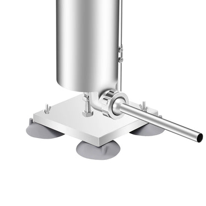 3L Vertical Manual Sausage Stuffer Machine Stainless Steel Sausage Maker with 4 Steel Tubes&7 PE Tubes Sausage Meat Filling Tool