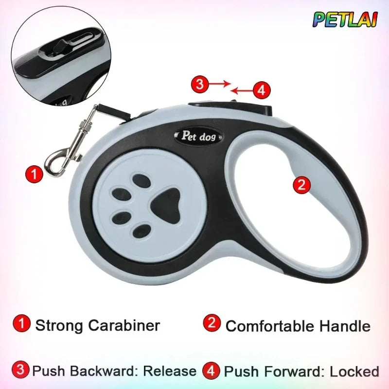 Cat telescopic leash overlength leash pet harnesses effort-saving handle safe walking the dog outdoors explosion-proof dog leash