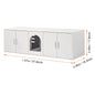 SucceBuy Cat Litter Box Enclosure for 2 Cats Litter Box Furniture Hidden Wooden Cat Box Cabinet Fit Most of Litter Box White