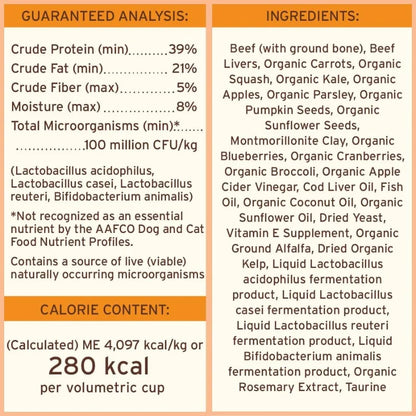 Primal Freeze Dried Dog Food Pronto Mini Nuggets Beef; Scoop and Serve Complete and Balanced Meal; Also Use as Topper or Treat;