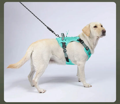 Reflective Dog Harness Tactical Training No Pull Medium Large Dog Vest Adjustable Safety Lead Military Running Pet Harnesses