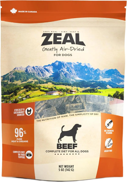 Canada Air-Dried Beef Dog Food - High Protein, Grain Free, No Fillers, Nutrient-Rich (1 lb)